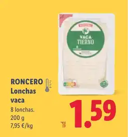 Lidl RONCERO Lonchas vaca oferta