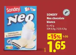 Lidl SONDEY Neo chocolate blanco oferta