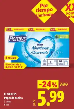 Lidl FLORALYS Papel de cocina oferta