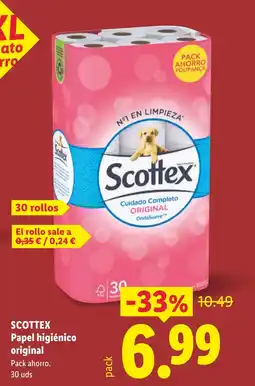 Lidl SCOTTEX Papel higiénico original oferta