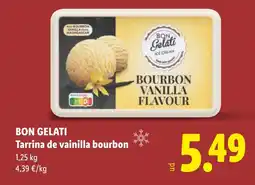 Lidl BON GELATI Tarrina de vainilla bourbon oferta