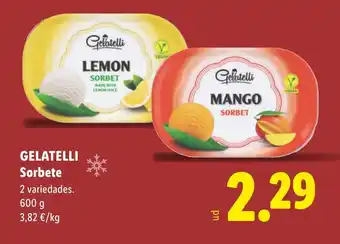 Lidl GELATELLI Sorbete oferta