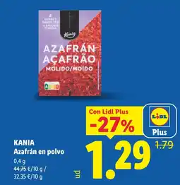 Lidl KANIA Azafrán en polvo oferta