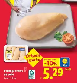 Lidl Pechuga entera de pollo oferta