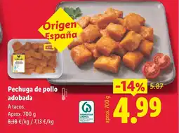 Lidl Pechuga de pollo adobada oferta
