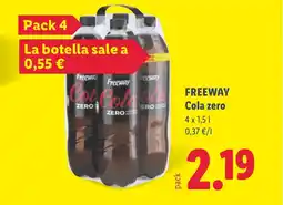 Lidl FREEWAY Cola zero oferta