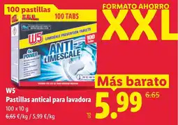 Lidl W5 Pastillas antical para lavadora oferta