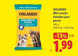 Lidl ORLANDO Mini snacks dentales para perros oferta