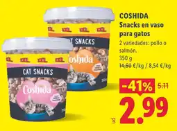Lidl COSHIDA Snacks en vaso para gatos oferta