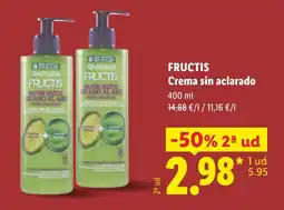 Lidl FRUCTIS Crema sin aclarado oferta