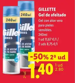 Lidl GILLETTE Gel de afeitado oferta