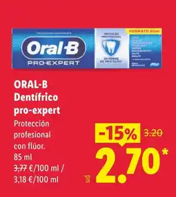 Lidl ORAL-B Dentifrico pro-expert oferta
