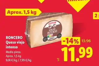 Lidl RONCERO Queso viejo intenso oferta