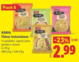 Lidl KANIA Fideos instantáneos oferta