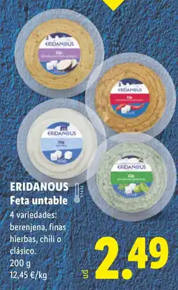 Lidl ERIDANOUS Feta untable oferta