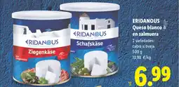Lidl ERIDANOUS Queso blanco en salmuera oferta