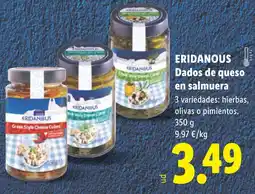 Lidl ERIDANOUS Dados de queso en salmuera oferta