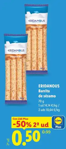 Lidl ERIDANOUS Barrita de sésamo oferta