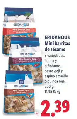 Lidl ERIDANOUS Mini barritas de sésamo oferta