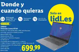 Lidl LENOVO Ordenador Lenovo V17 G4 oferta