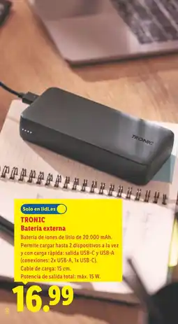 Lidl TRONIC Batería externa oferta