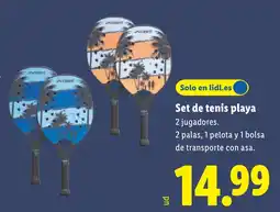Lidl Set de tenis playa oferta