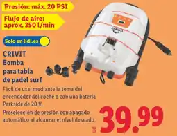 Lidl CRIVIT Bomba para tabla de padel surf oferta