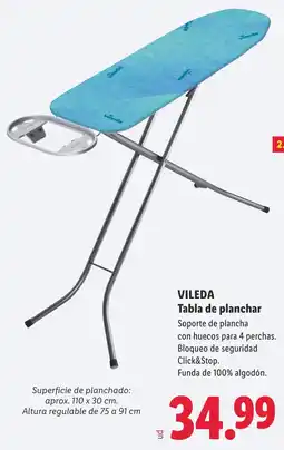 Lidl VILEDA Tabla de planchar oferta