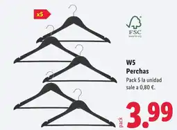 Lidl W5 Perchas oferta