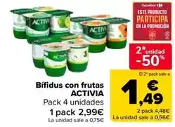 Carrefour Market Activia - bifidus con frutas oferta