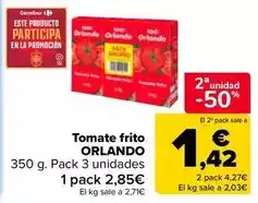 Carrefour Market Orlando - tomate frito oferta