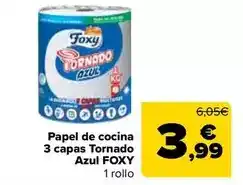 Foxy - papel de cocina 3 capas tornado