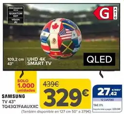 Carrefour Samsung - tv 43 tq43q7faauxxc oferta