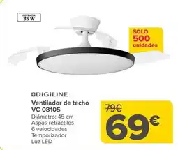 Carrefour Digiline - ventilador de techo vc 08105 oferta