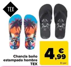 Carrefour Tex - chancla bano estampada hombre oferta