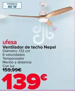 Carrefour Ufesa - ventilador de techo nepal oferta