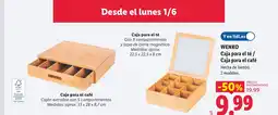 Lidl WENKO Caja para el té / Caja para el café oferta