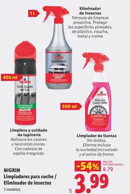 Lidl NIGRIN Limpiadores para coche / Eliminador de insectos oferta
