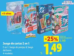 Lidl Juego de cartas 2 en 1 oferta