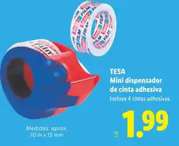 Lidl TESA Mini dispensador de cinta adhesiva oferta