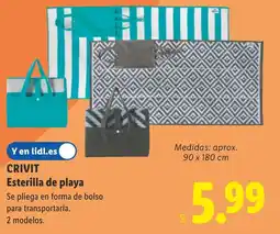 Lidl CRIVIT Esterilla de playa oferta