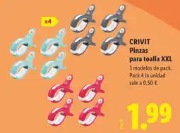 Lidl CRIVIT Pinzas para toalla XXL oferta