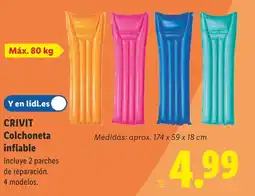 Lidl CRIVIT Colchoneta inflable oferta