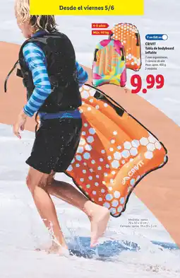 Lidl CRIVIT Tabla de bodyboard inflable oferta