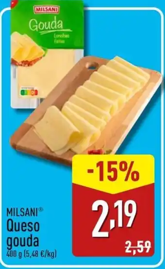 ALDI MILSANI Queso gouda oferta