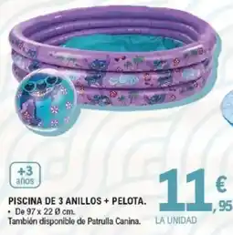 E.Leclerc Piscina de 3 anillos + pelota oferta