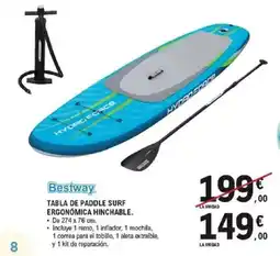 E.Leclerc BESTWAY Tabla de paddle surf ergonómica hinchable. oferta