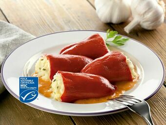 La Sirena Pimientos del piquillo rellenos de bacalao premium oferta
