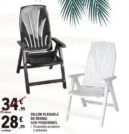 E.Leclerc Sillón plegable de resina con posiciones oferta