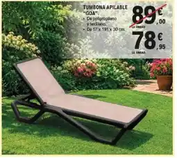 E.Leclerc Tumbona apilable "goa" oferta